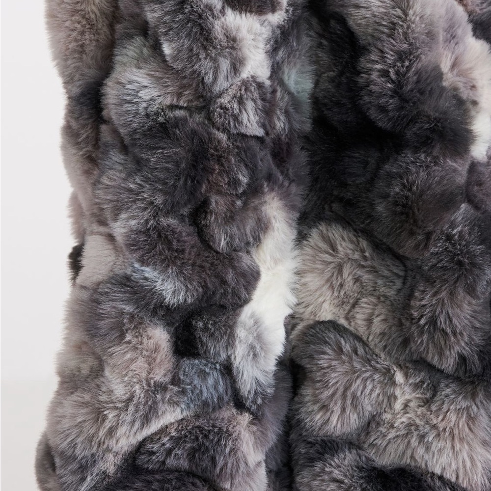 NWT Anthropologie Lux Faux Fur Throw Blanket